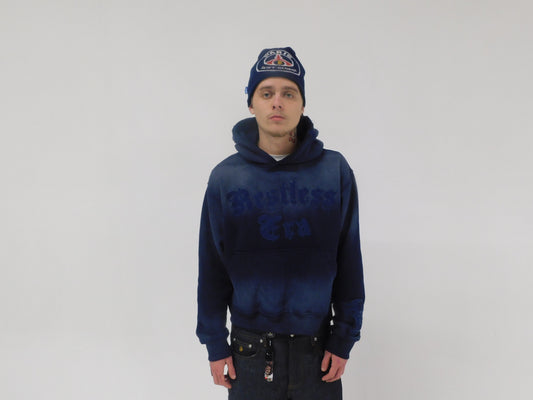 Restless Era Navy Acid Wash Hoodie
