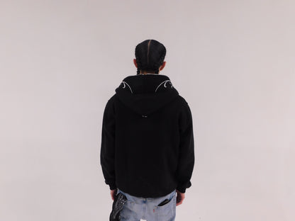 Restless Era “BORN RESTLESS” Black Fullzip Hoodie